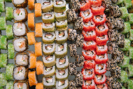 Composizione sushi realizzzata per una festa di laurea